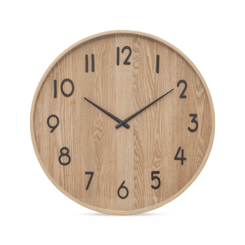 Klok IRKIS Rond Ø55 Houtlook Naturel Klok IRKIS Rond Ø55 Houtlook Naturel