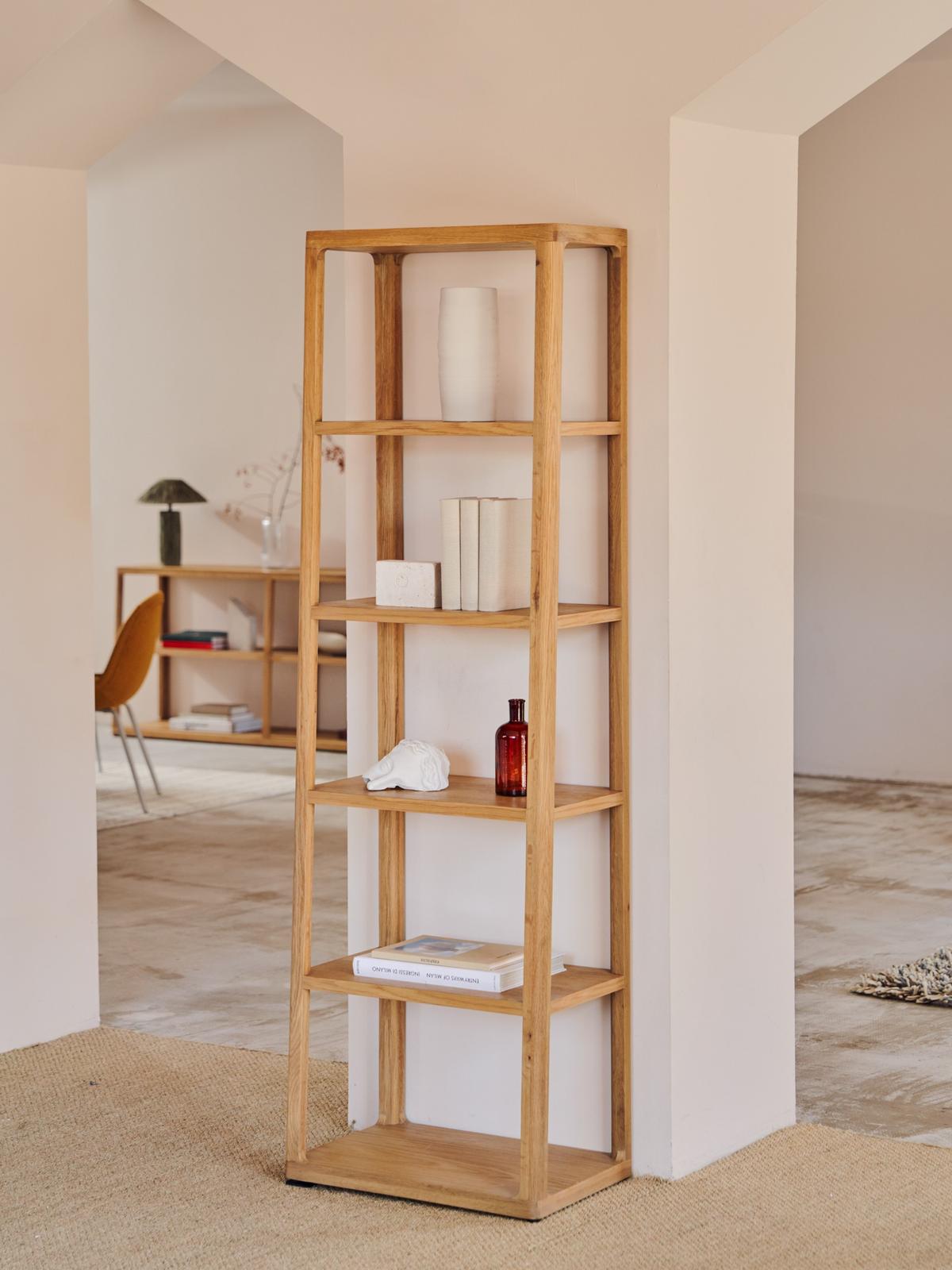 Maymai rekken met massief eiken structuur, 60 x 193 cm