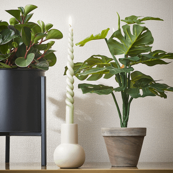 Artif. Monstera Groen in Pot Stan Grijs Artif. Monstera Groen in Pot Stan Grijs