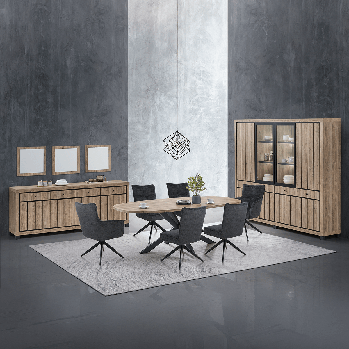 Glaskast MAKSIM Summer Oak B241