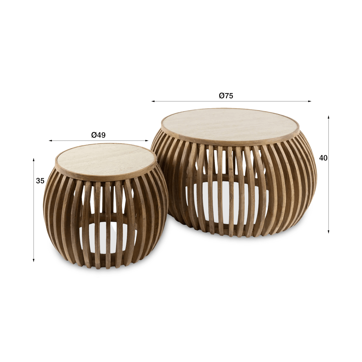 Salontafelset AMORA Ø49/Ø75