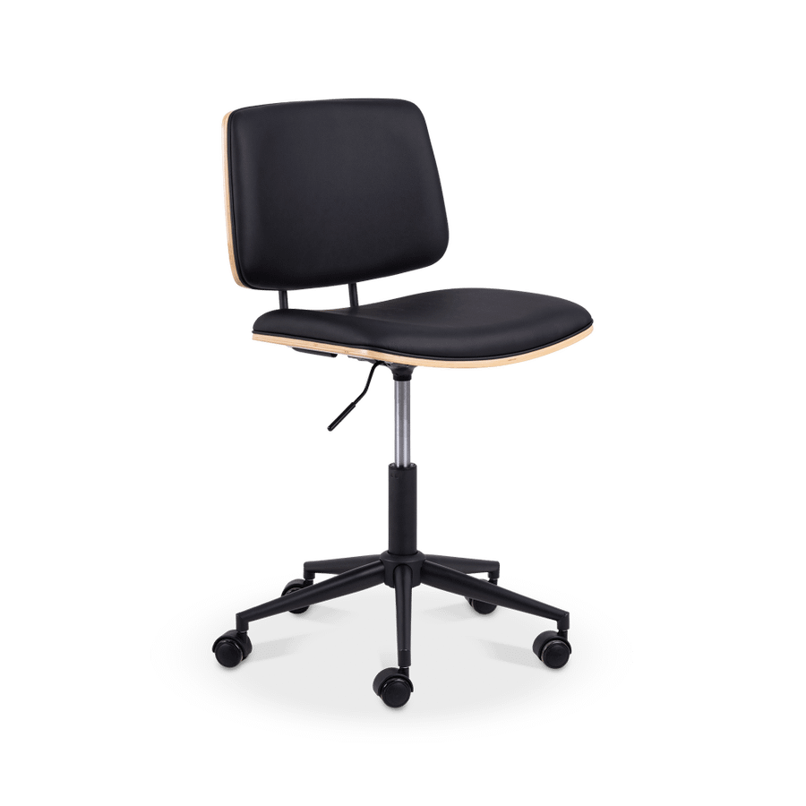 Bureaustoel MIKKEL PU Zwart/Eik Fineer Bureaustoel MIKKEL PU Zwart/Eik Fineer