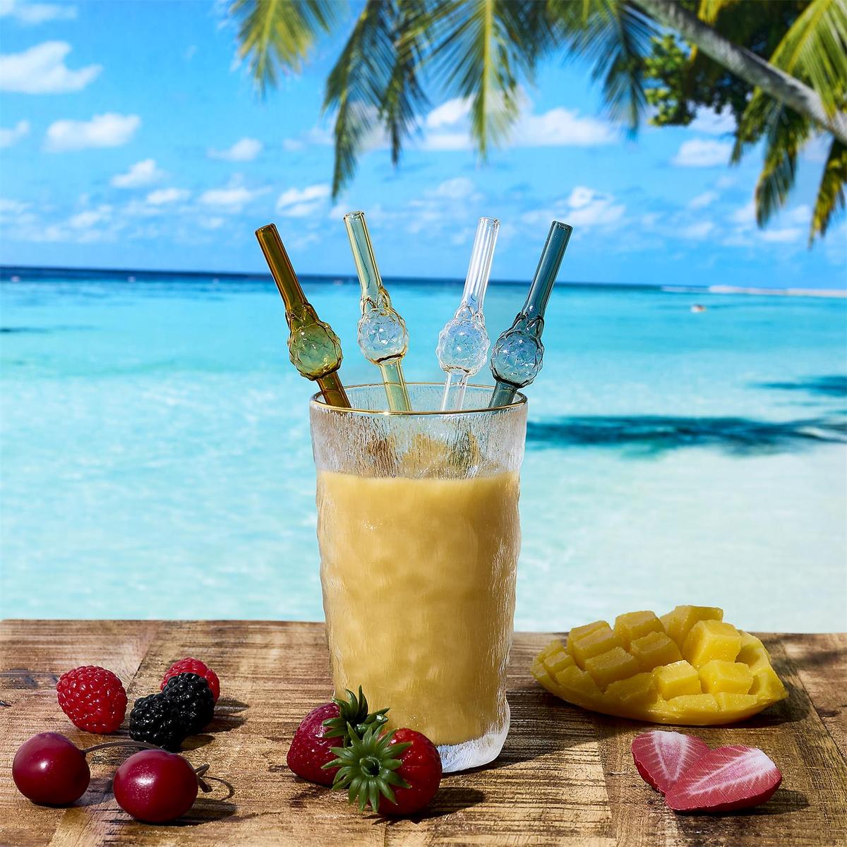 Herbruikbare Rietjes S/4 PINEAPPLE Multi