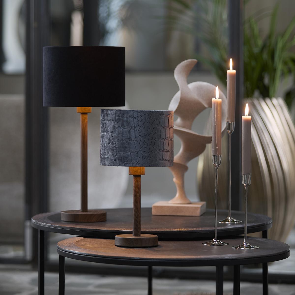 Lampvoet WASHINGTON XL Houtlook Donkerbruin