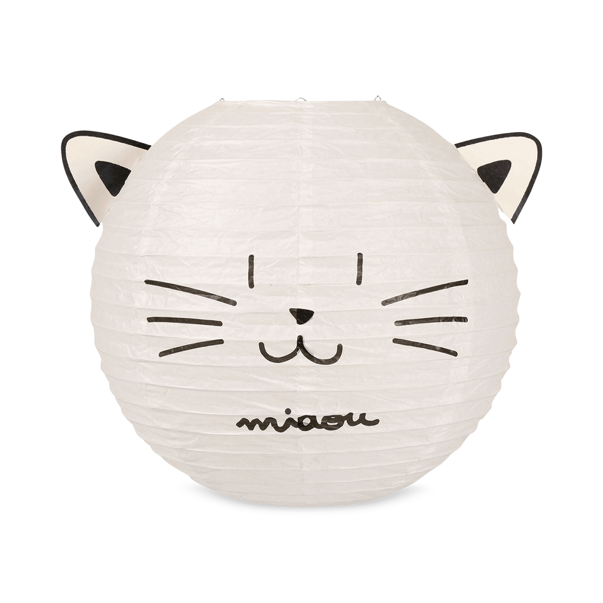 Lampenkap CHAT Rond Wit/Zwart