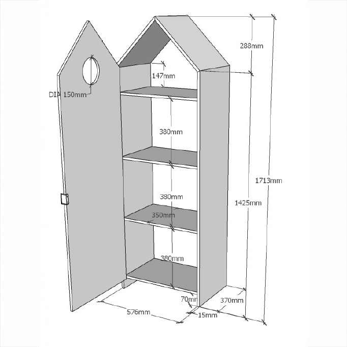 Bergkast SAAR Old Pink B58 Bergkast SAAR Old Pink B58