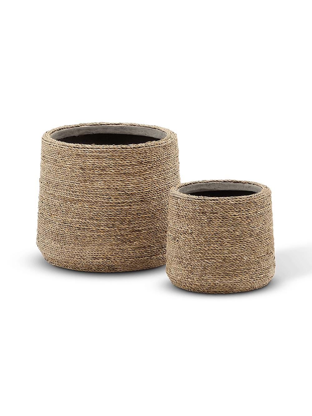 Sigal set van 2 cement bloempotten ⌀24 cm / ⌀31 cm
