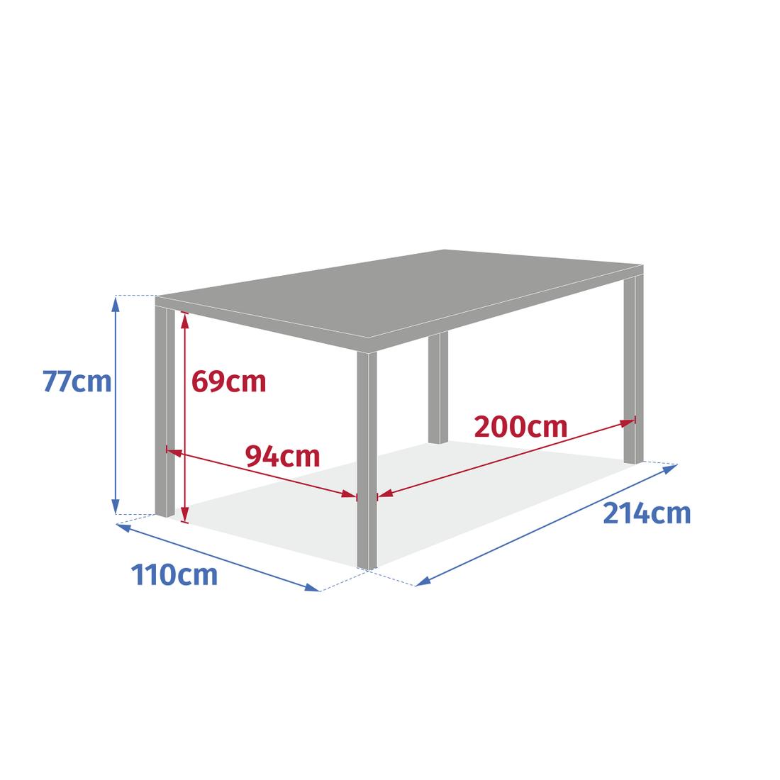 Tuintafel Verlengbaar FURORE Grafiet 214x110 Tuintafel Verlengbaar FURORE Grafiet 214x110