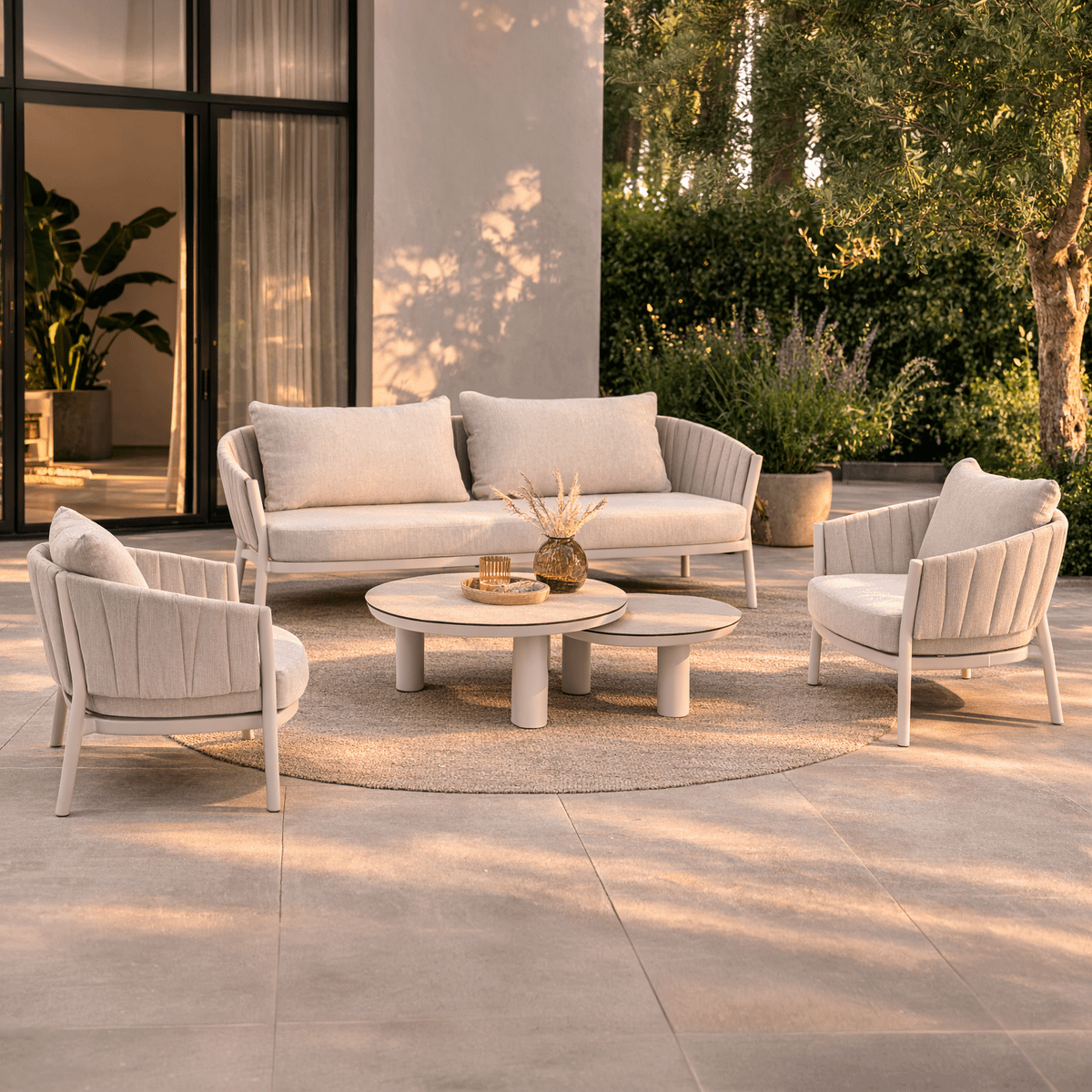 Loungeset ALLEGRA Oyster/Pebble