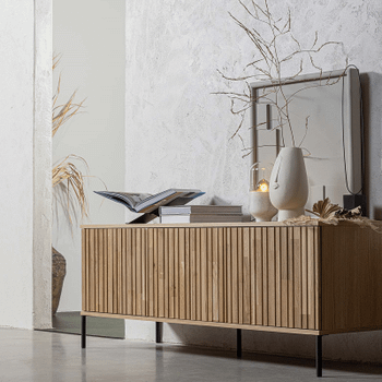 Woood TV-Meubel GRAVURE Naturel Eiken B150 Woood TV-Meubel GRAVURE Naturel Eiken B150