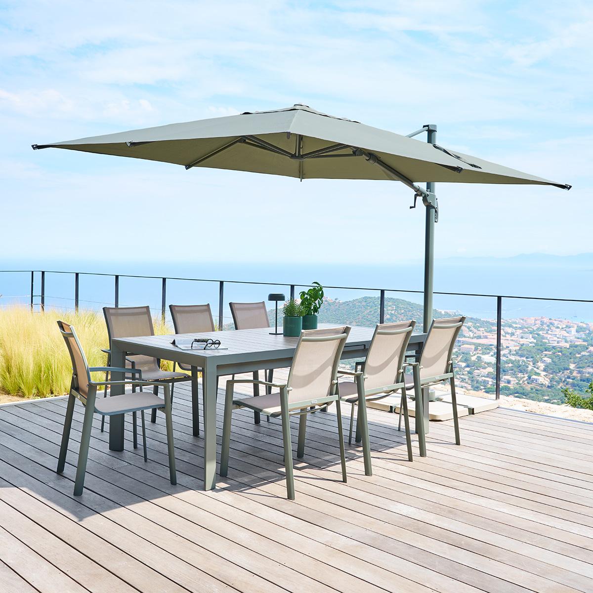 Zweefparasol GUBBIO Kantelbaar Laurier