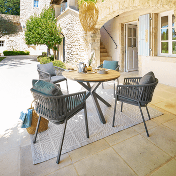 Tuintafel RIPASSO Ø112 Acacia/Grafiet  Tuintafel RIPASSO Ø112 Acacia/Grafiet