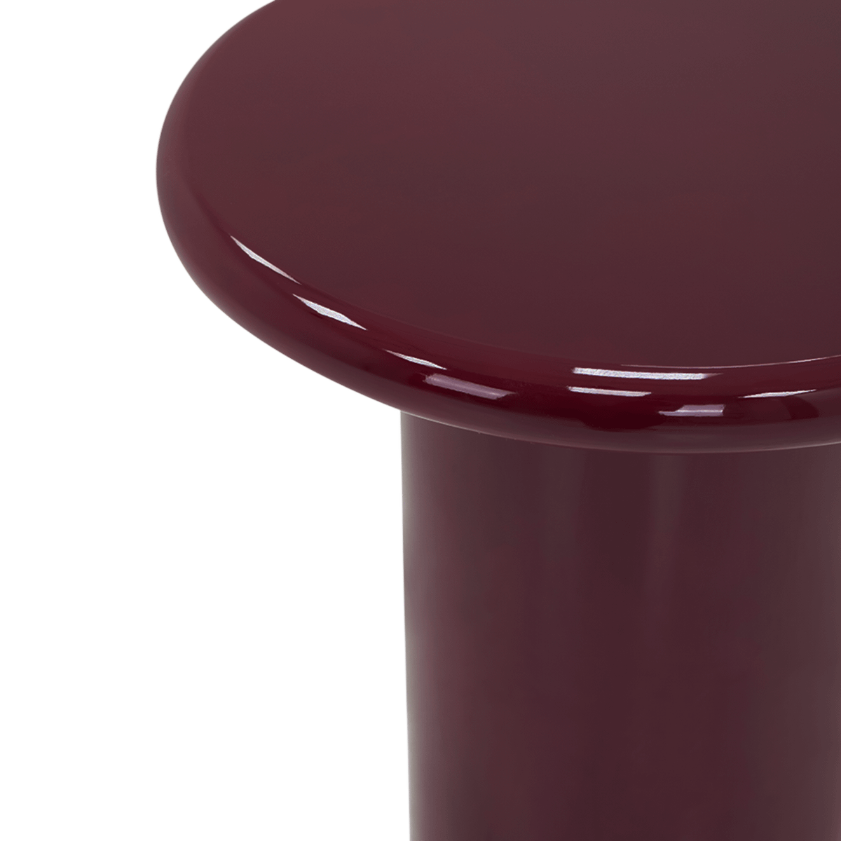Bijzettafel LUMO Ø45 Hoogglans Terra Rosso
