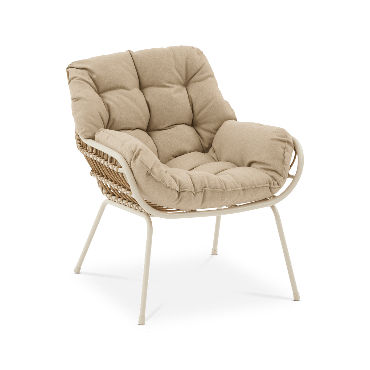 Loungeset RAVELLO 2pers. Beige/Zand