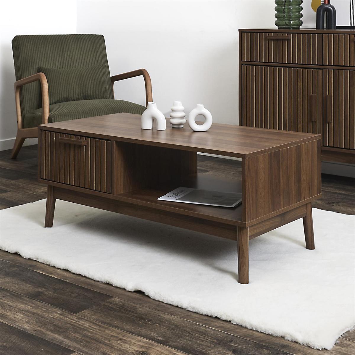 Salontafel CALUNA Donkerbruin