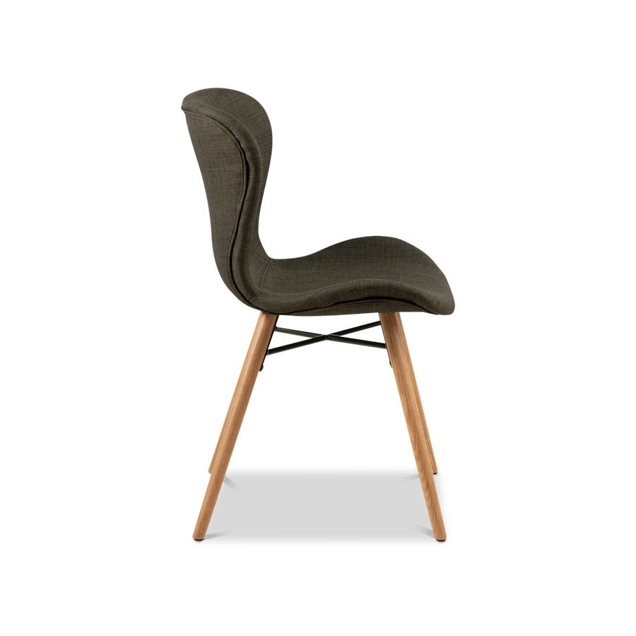 Stoel PLATS Rio fabric khaki 70 Stoel PLATS Rio fabric khaki 70