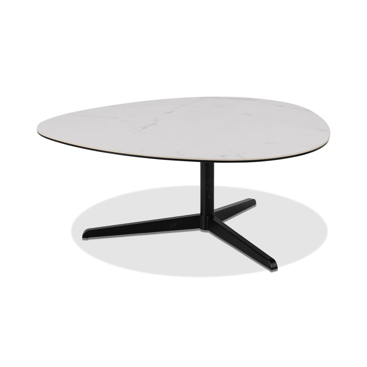 Salontafel MALBORD Keramiek White/Metal Black