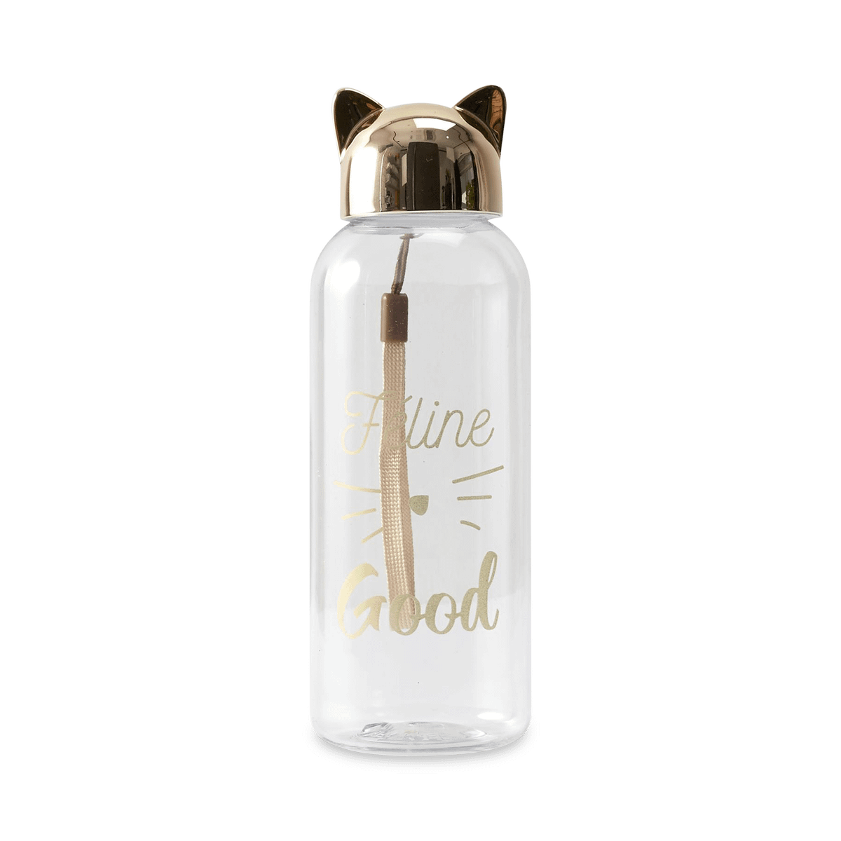 Waterfles CHAT 85cl. Trnsp/Goud Ass.