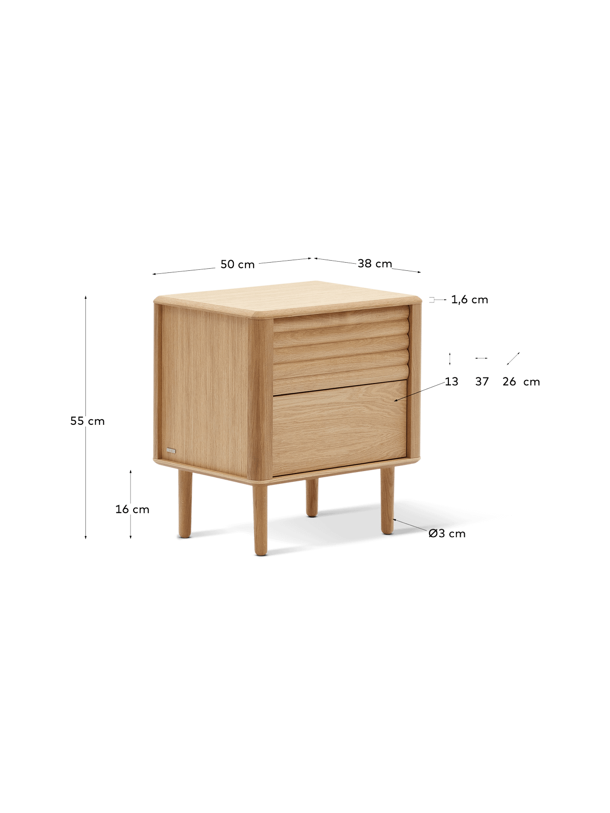 Nachttafel Lenon Eikenfineer