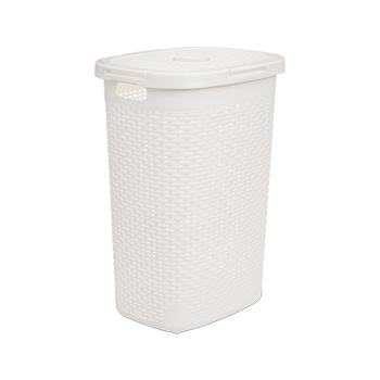 Wasmand CORBIA 60L M/Deksel Wit Wasmand CORBIA 60L M/Deksel Wit