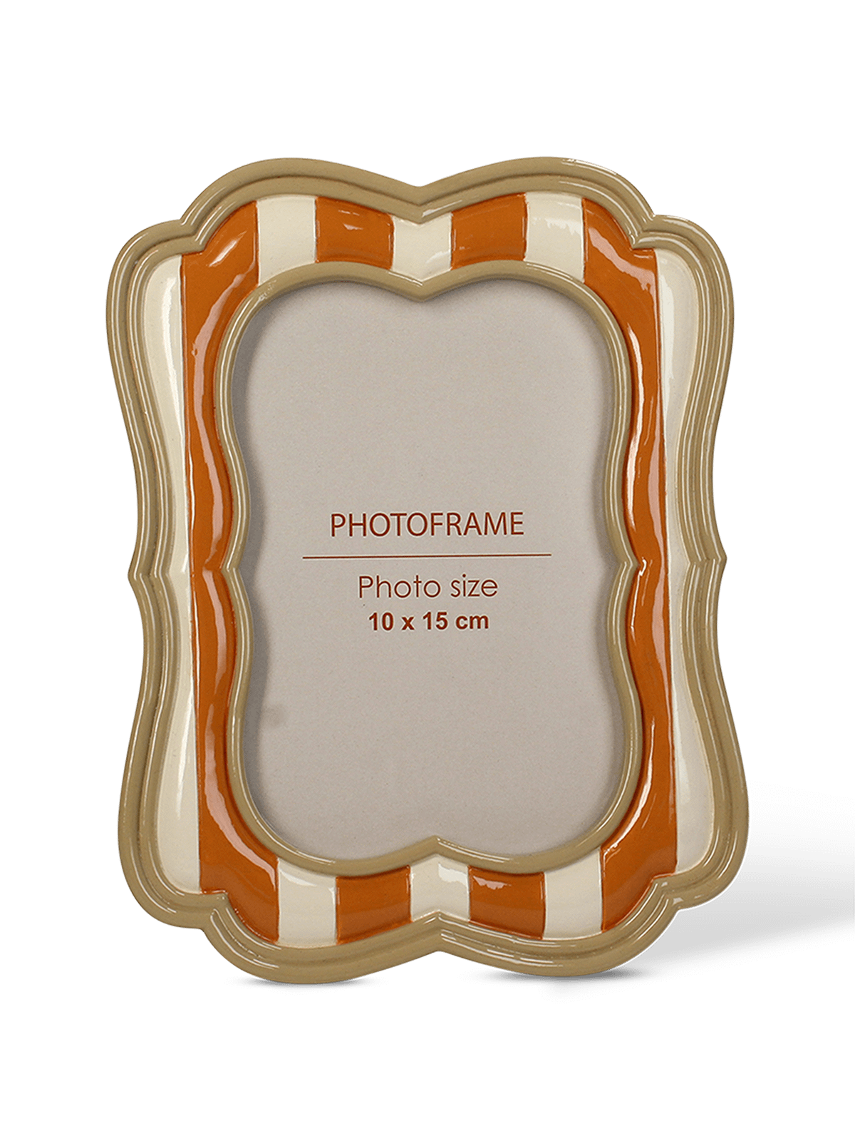 Fotokader Abena Rechthoek Beige/Oranje