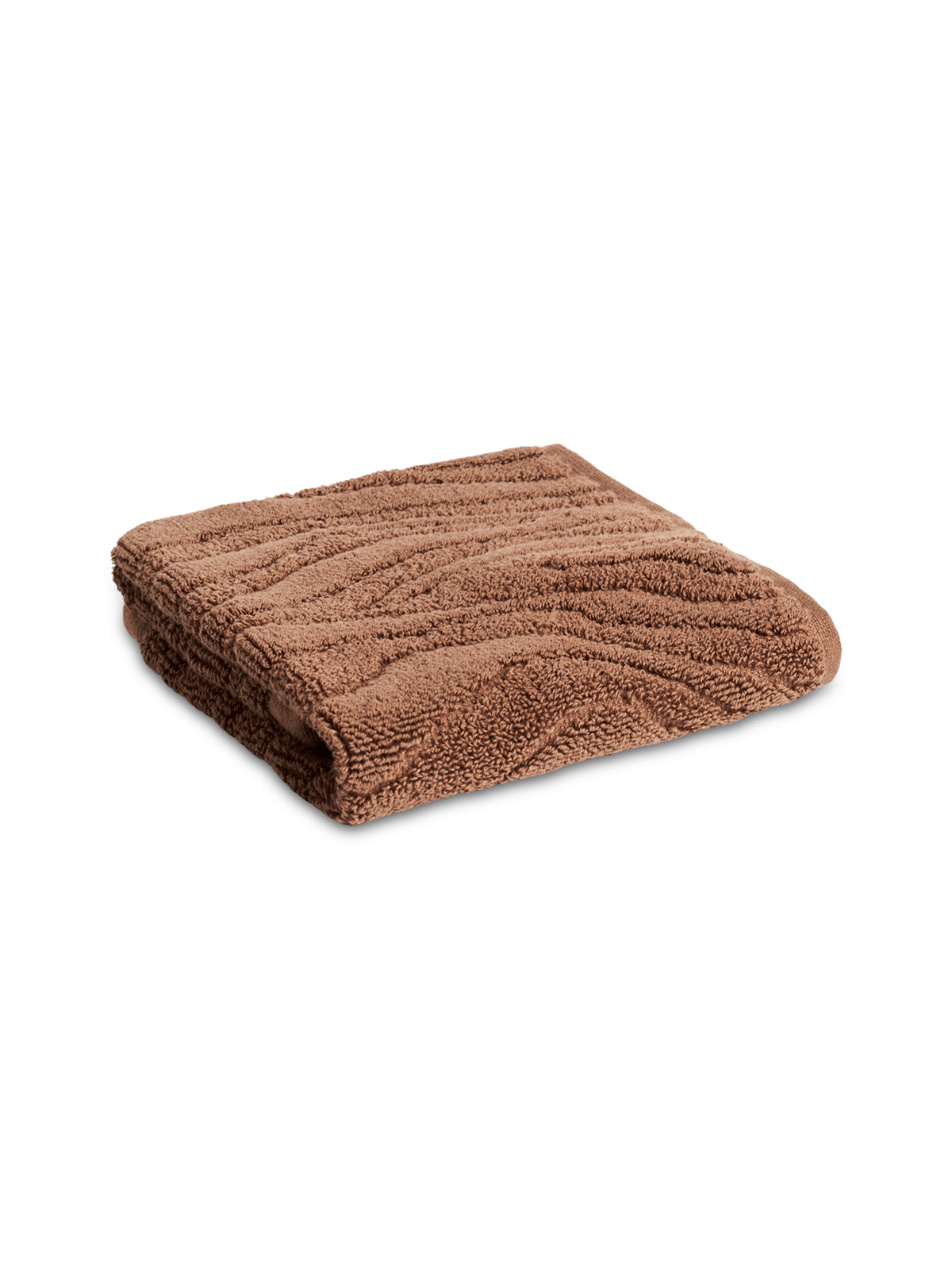 Dalira toilethanddoek van 100% donkerbruin katoen in zebra-jacquard 30 x 50 cm
