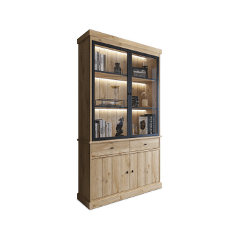 Vitrinekast CASTELLO B124 Lichte Eik Vitrinekast CASTELLO B124 Lichte Eik