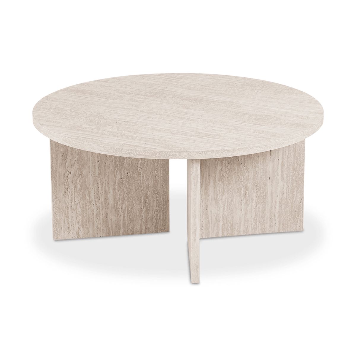 Salontafel MAERIS Ø90 Decor Travertin