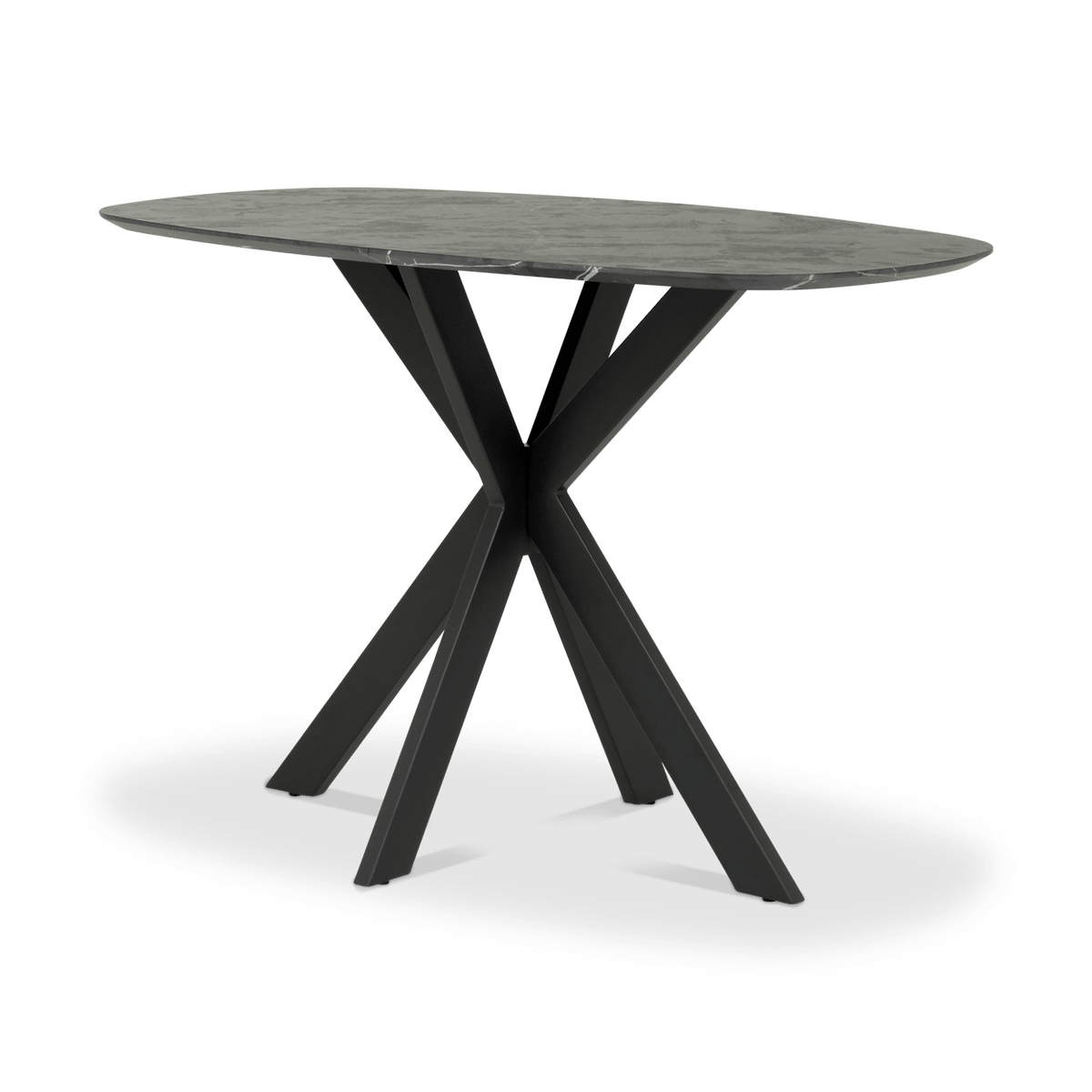 Bartafel ENRICO 140x80 Marmerlook Zwart