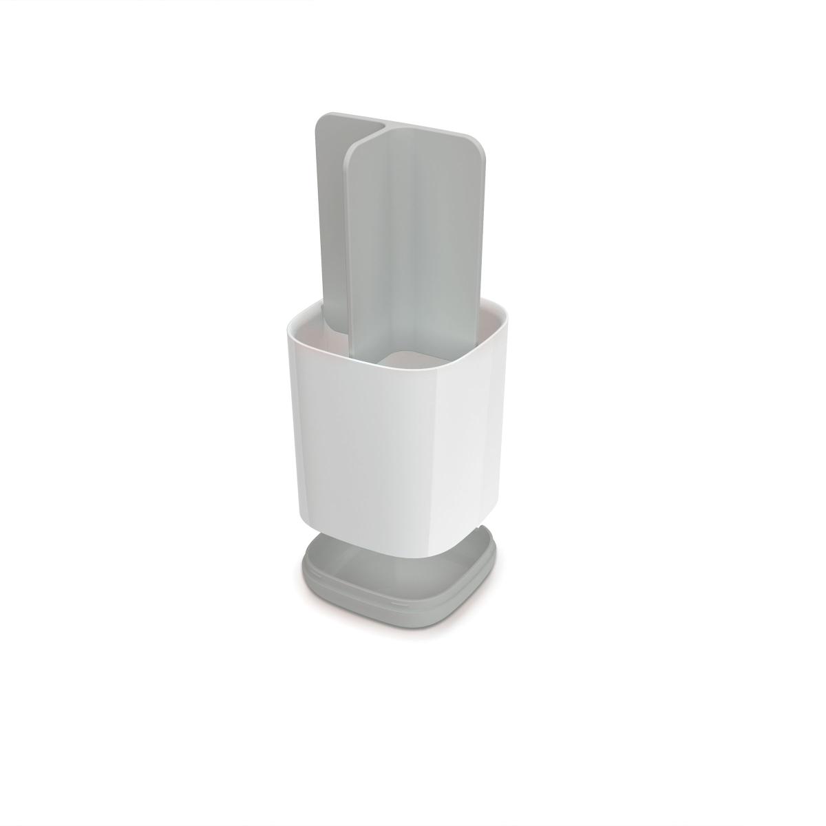 Tandenborstelhouder EASY STORE klein grijs/wit