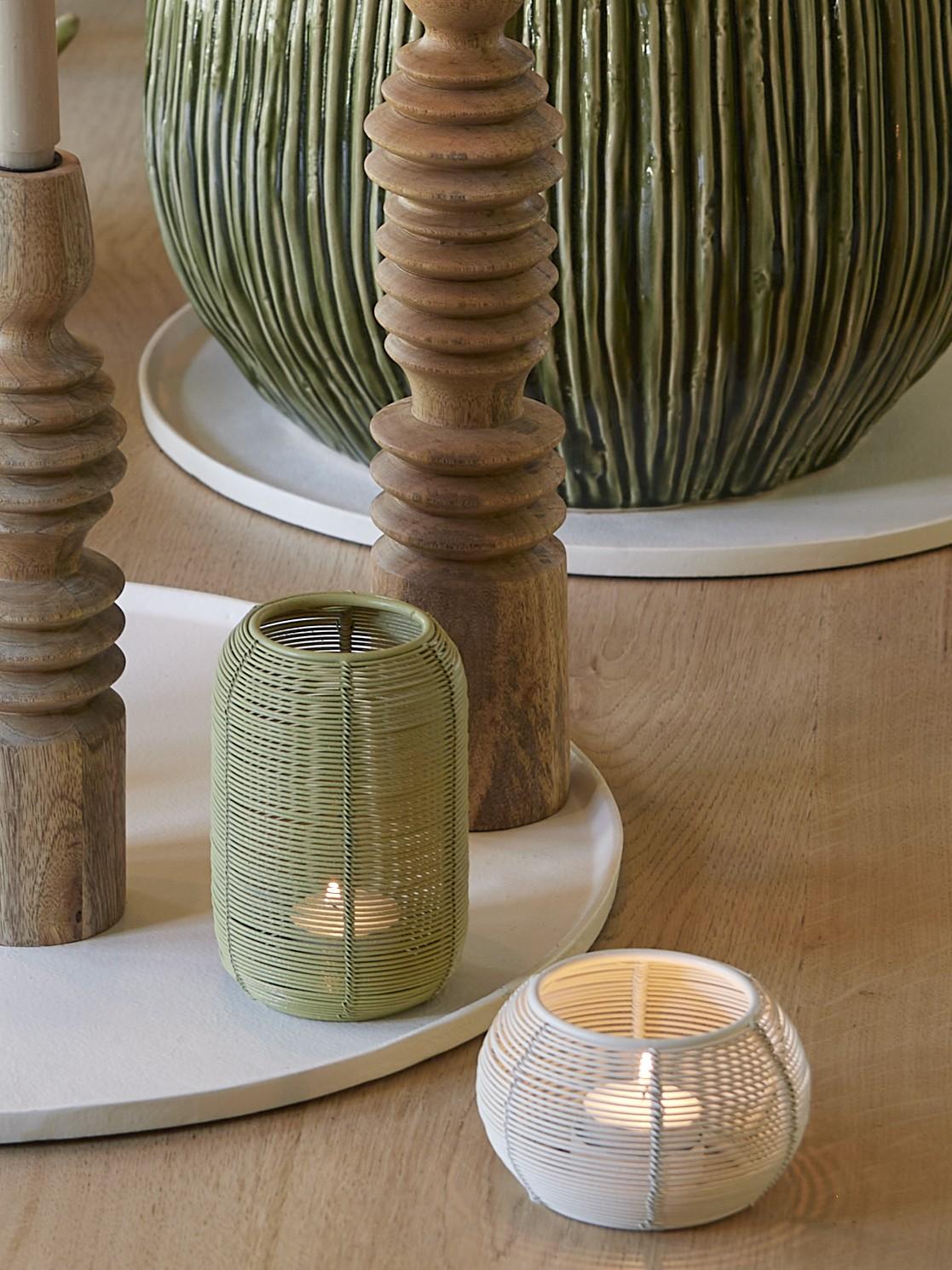 Theelichthouder Biano Mat Crème