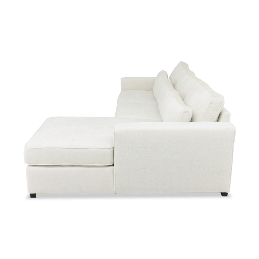 Hoeksalon PLUSS Longchair Rechts Wit Hoeksalon PLUSS Longchair Rechts Wit