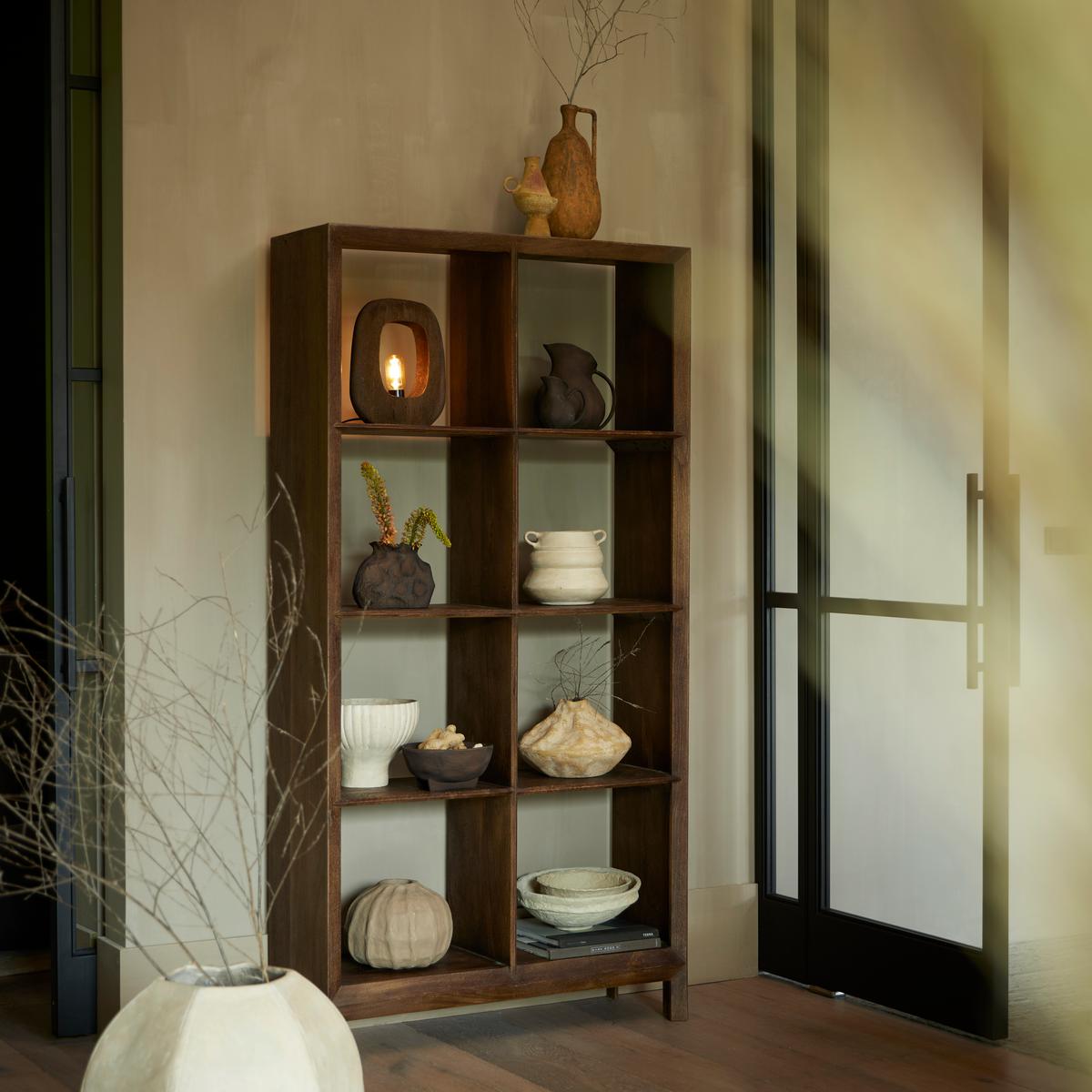 Tafellamp KELAFO XL Hout Donkerbruin