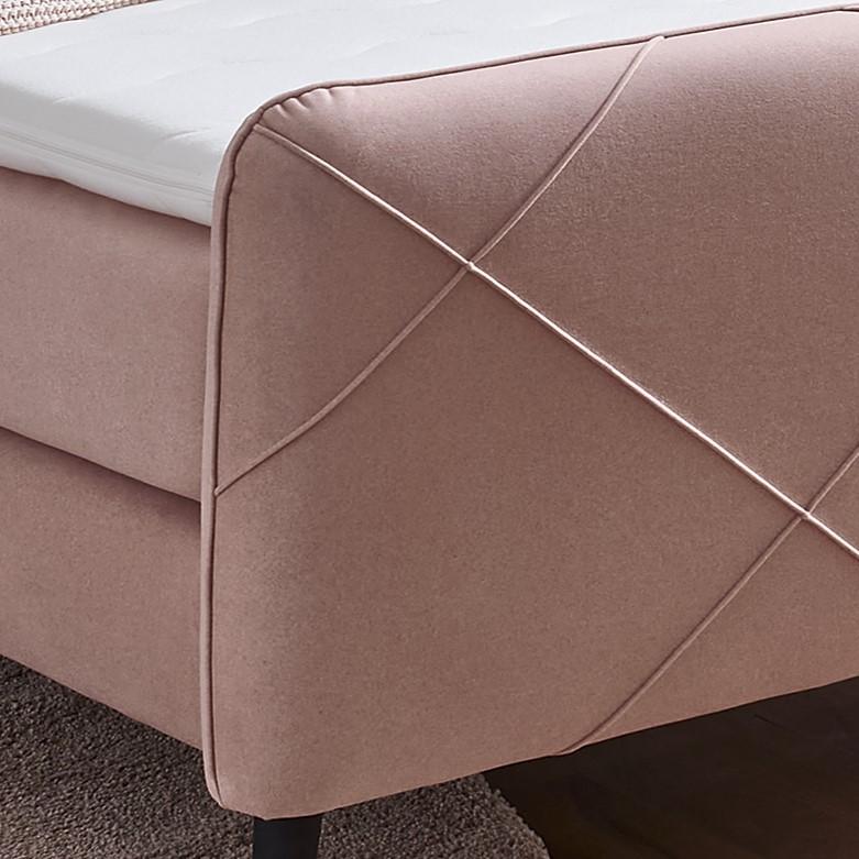 Boxspring HEERLEN Stof 425/05 Roze 140x200