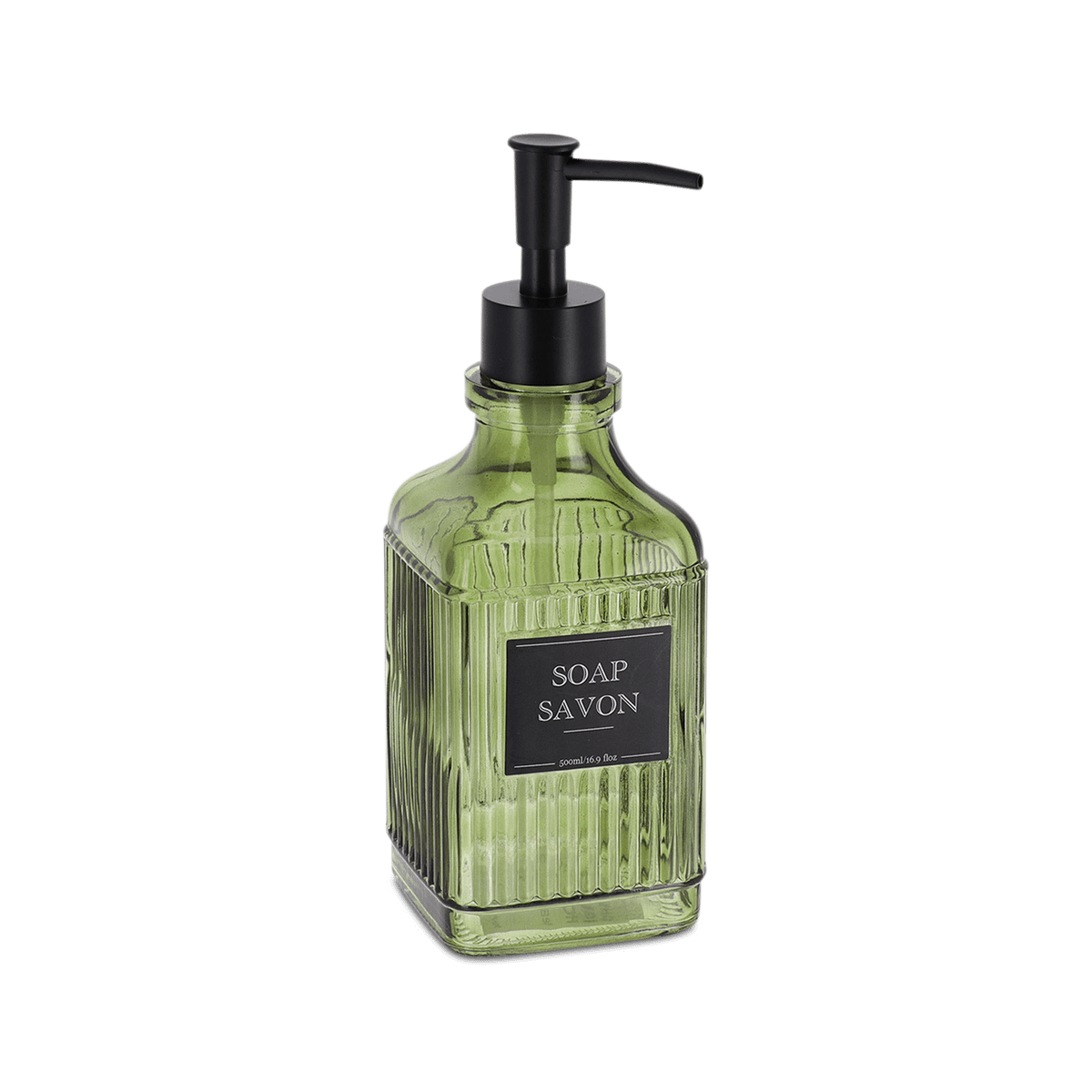 Zeepdispenser ELSELI 500ml Glas Groen