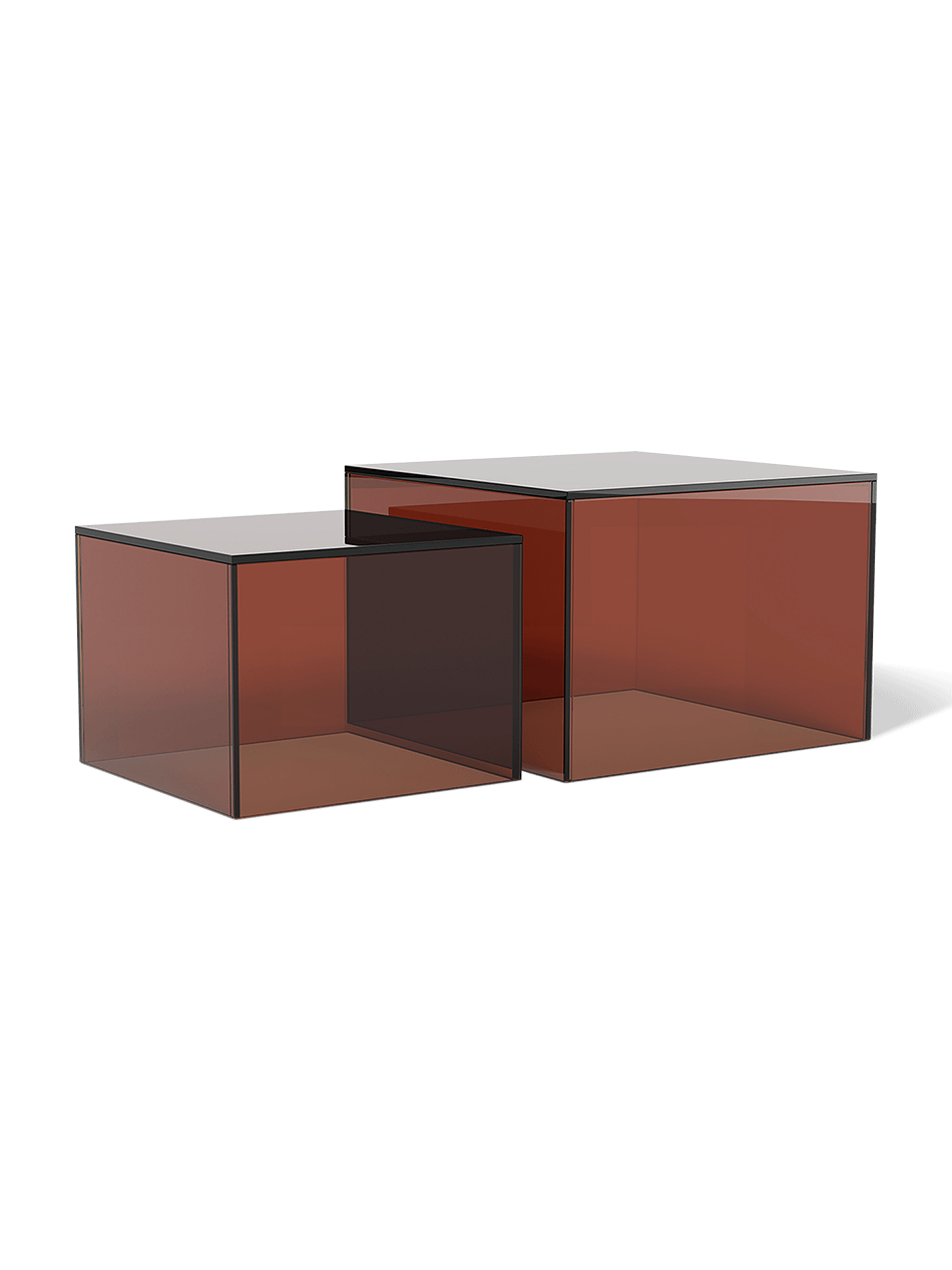 Salontafel bruin glas Liva