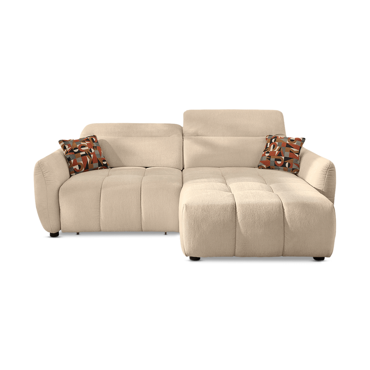 Hoeksalon CECILE Beige met Elektrische Diepteverstelling B263