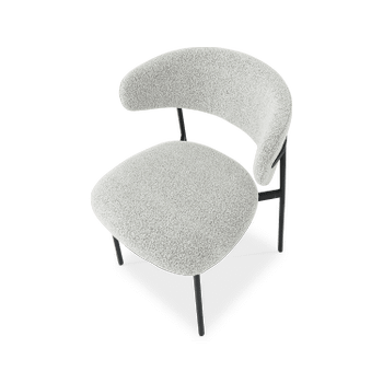 Stoel FJERRE Bouclé Lichtgrijs Stoel FJERRE Bouclé Lichtgrijs