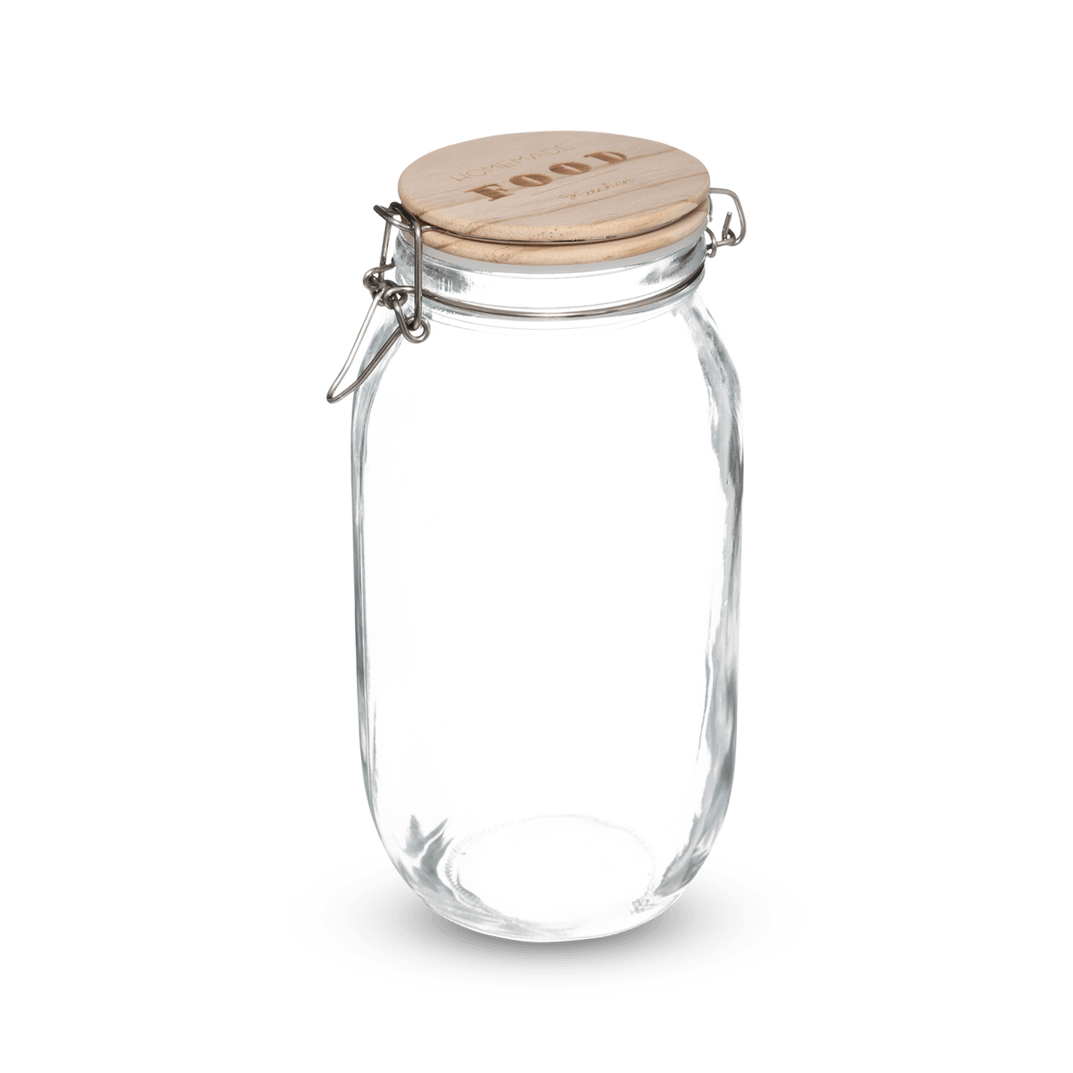Voorraadpot HOMEMADE 2l Glas/Hout
