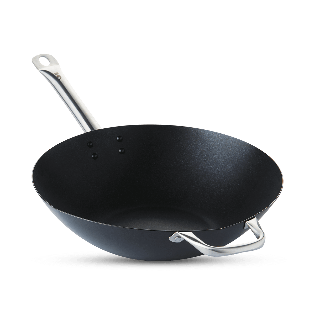 Wok L Carbonstaal M/Antikleeflaag