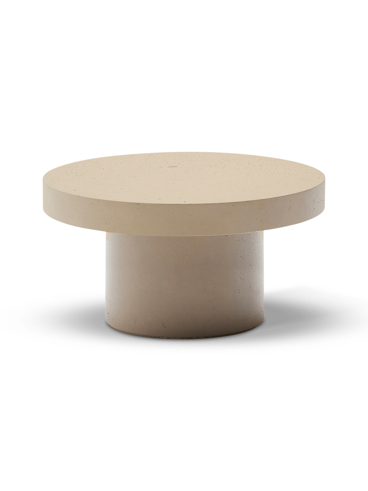 Aiguablava salontafel van cement in beige ⌀90 cm