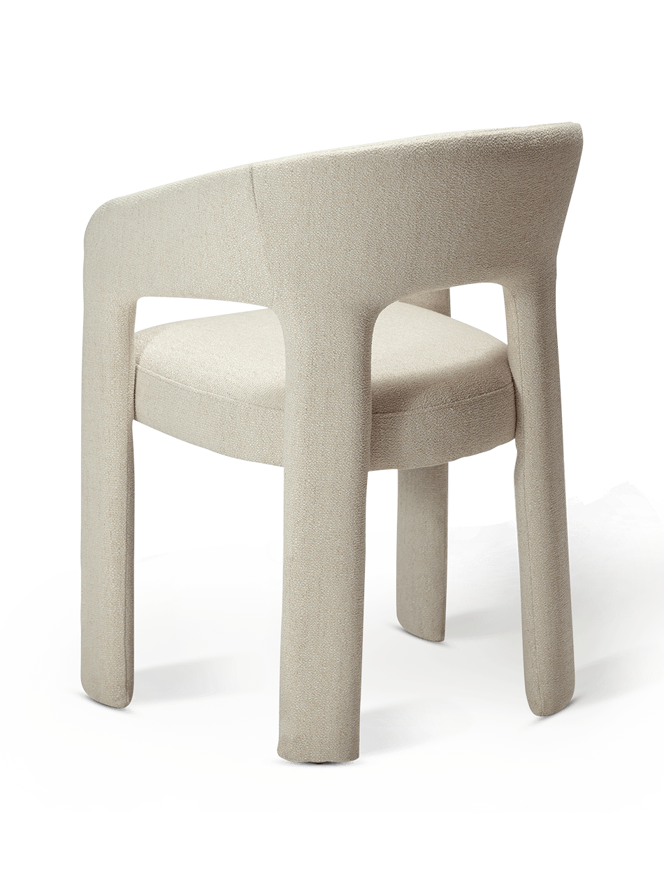 Splendor bouclé gestoffeerde stoel beige