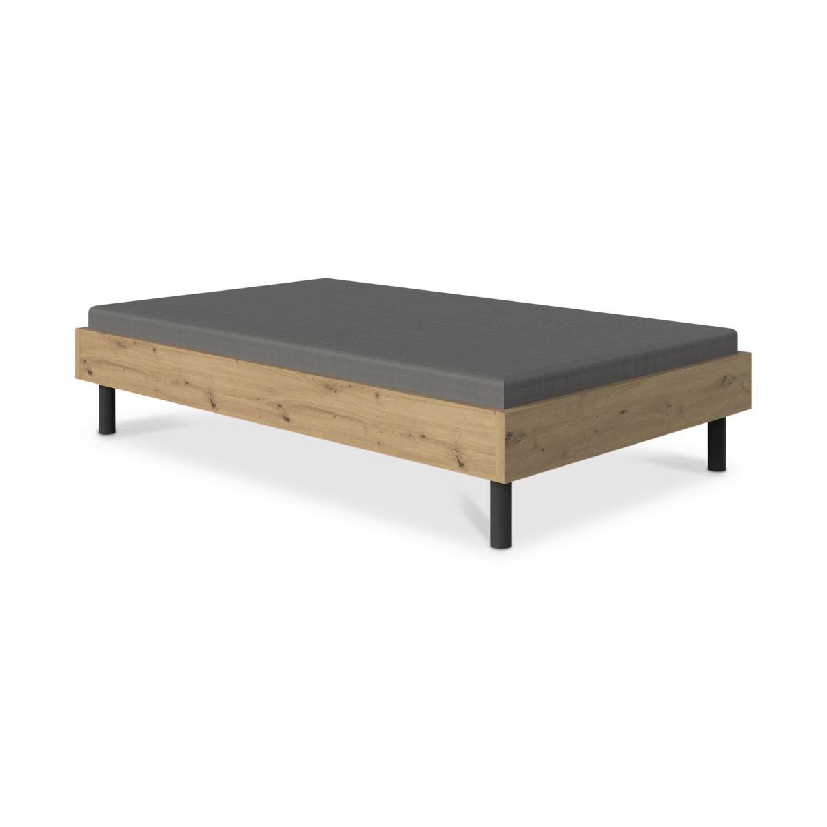 Bed ENOK BLACK 90x200 Eik