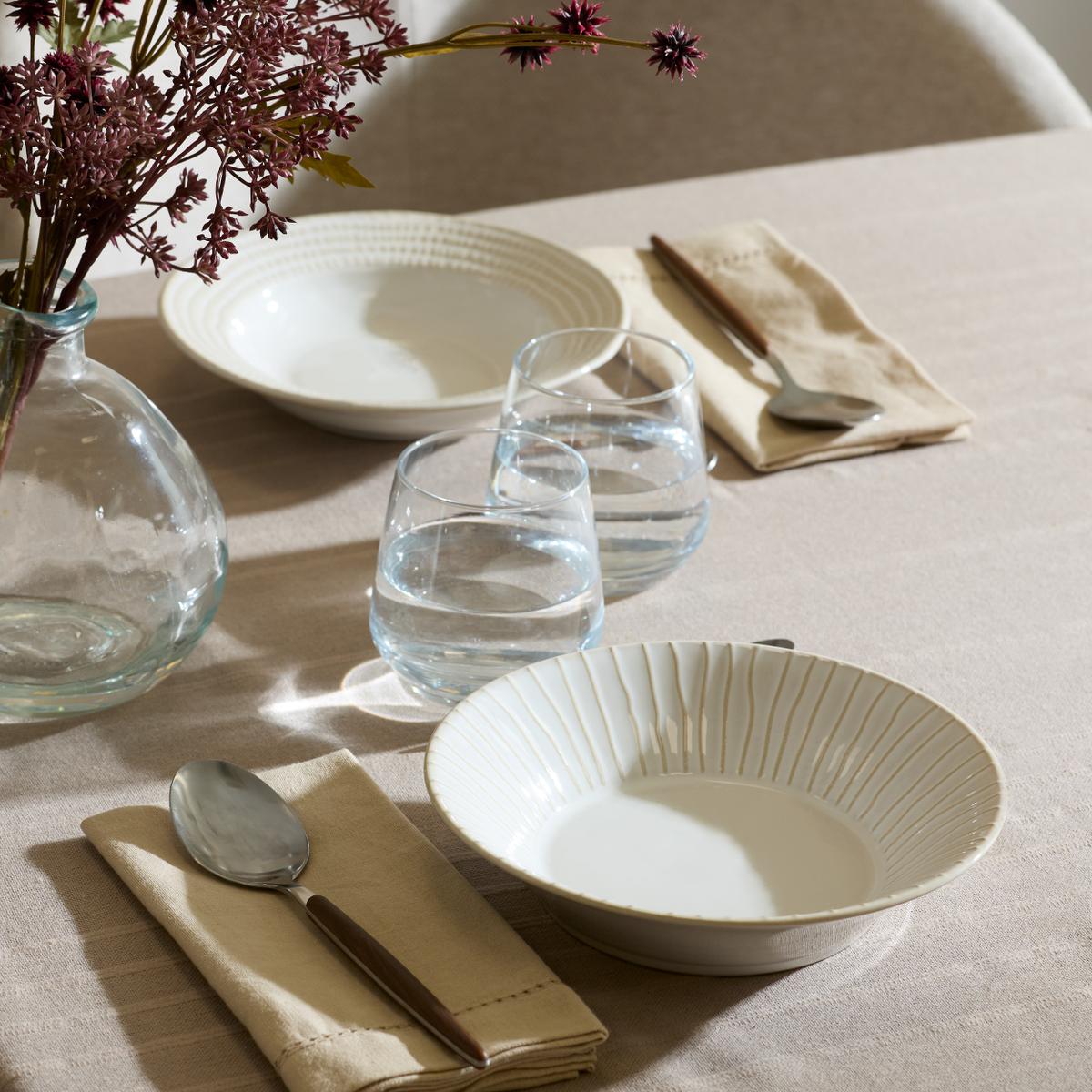 Diep Bord CAZIMA Ø20 Strepen Beige
