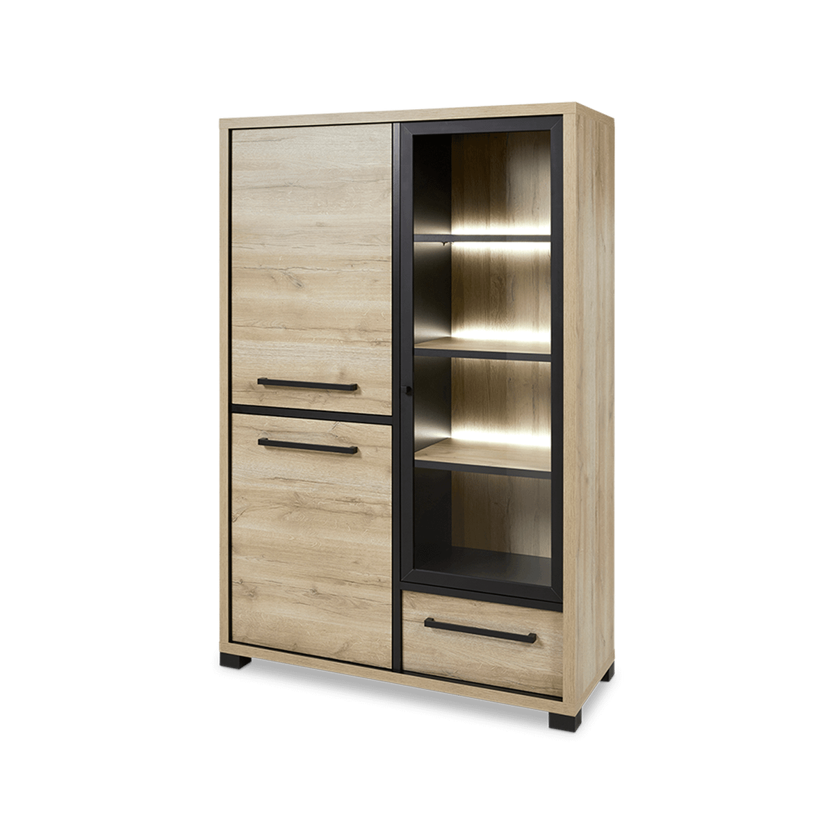 Combikast FABIAN Arizona Oak/Nero B121