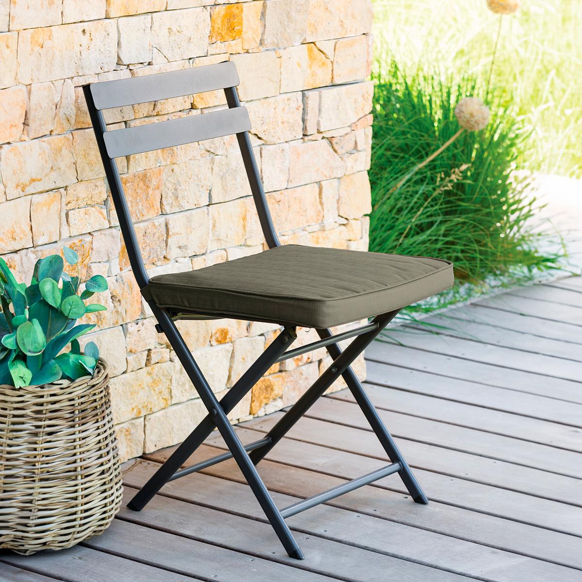 Stoelkussen met velcro GRIGIO Laurier