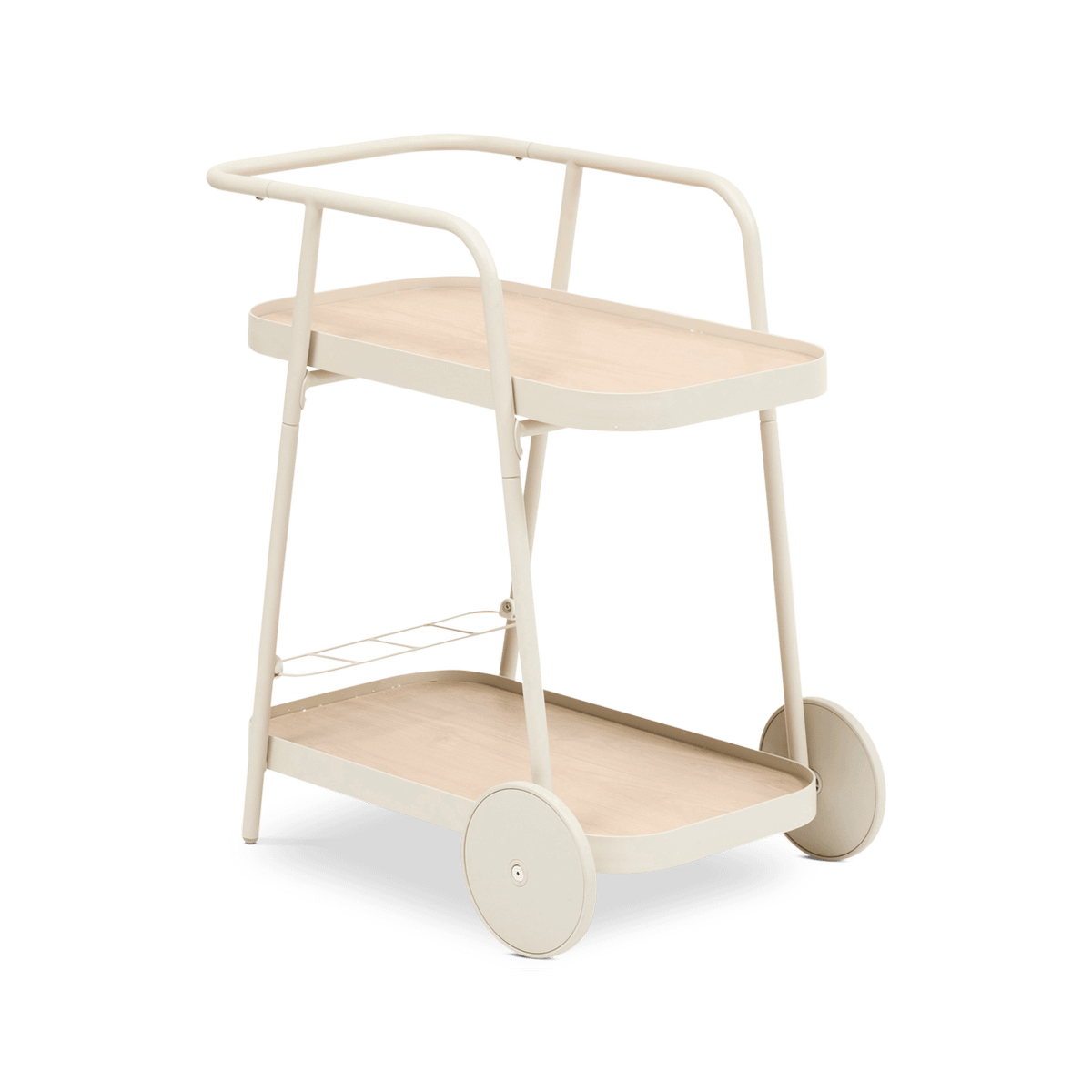 Serveerwagen NARNI met Afneembaar Dienblad Beige