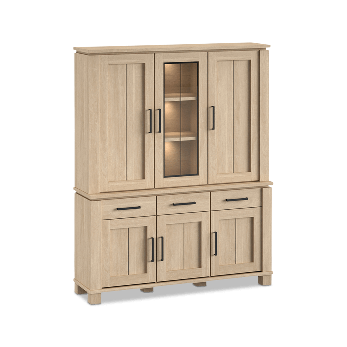 Opzetkast 2D/1D Glas BELMONTE Brushed Sand Oak B162