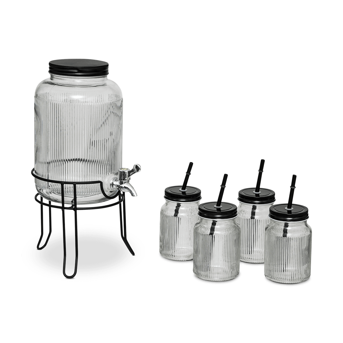 Drankdispenser DEBIA 4L + Staander + 4Glazen