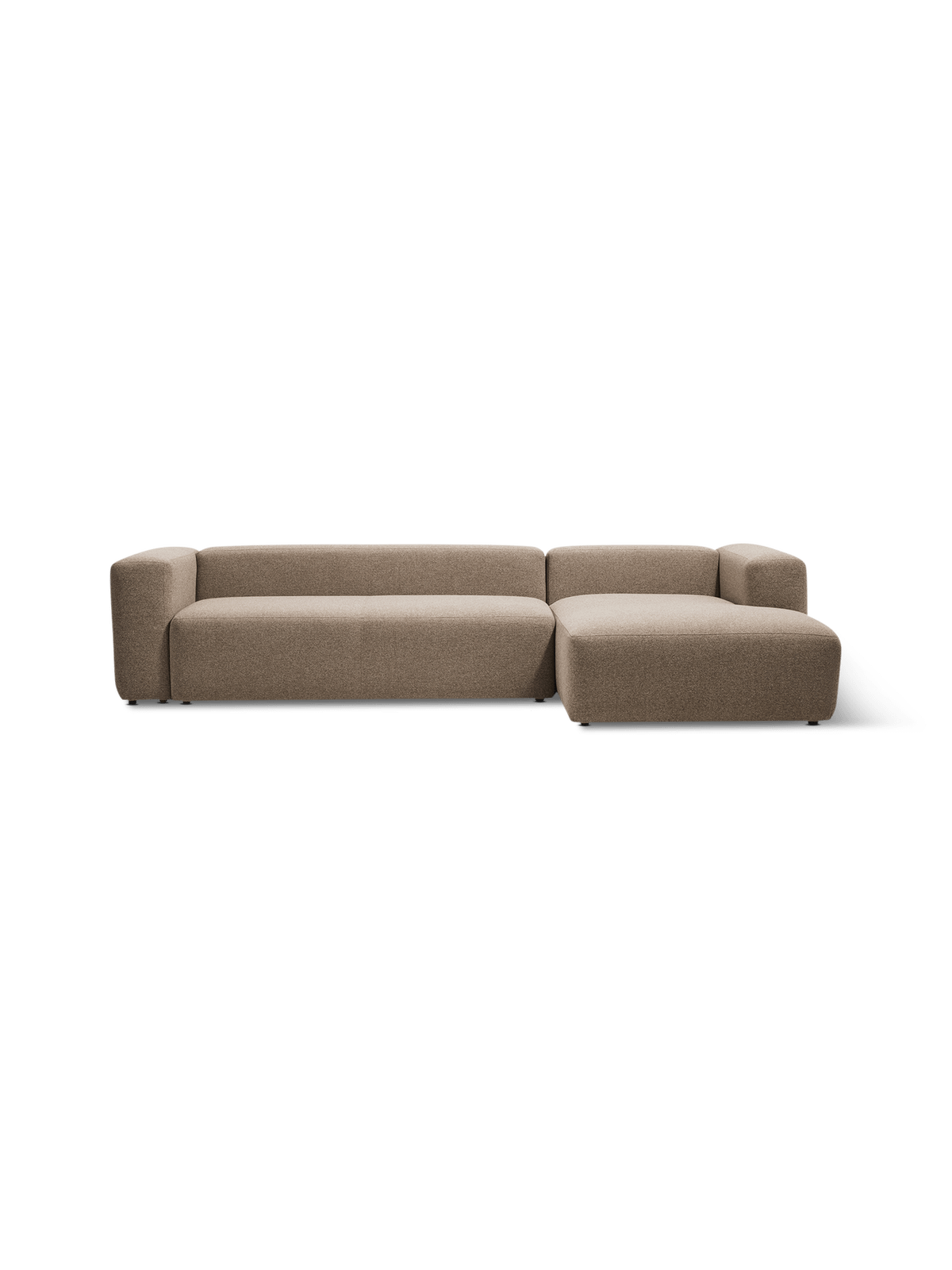 Hoeksalon Blok Longchair Rechts Bruin B330